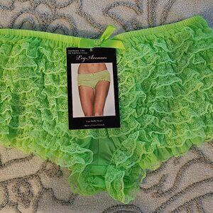NWT OS LIME GREEN RUFFLED RUMBA BOOTY SHORT